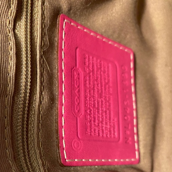 Coach Pink striped Coach Purse - Picture 3 of 7